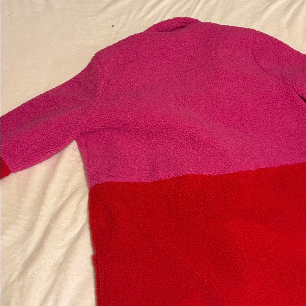 TCEC Two-Tone Pink and Red Teddy Jacket - Picture 5 of 5